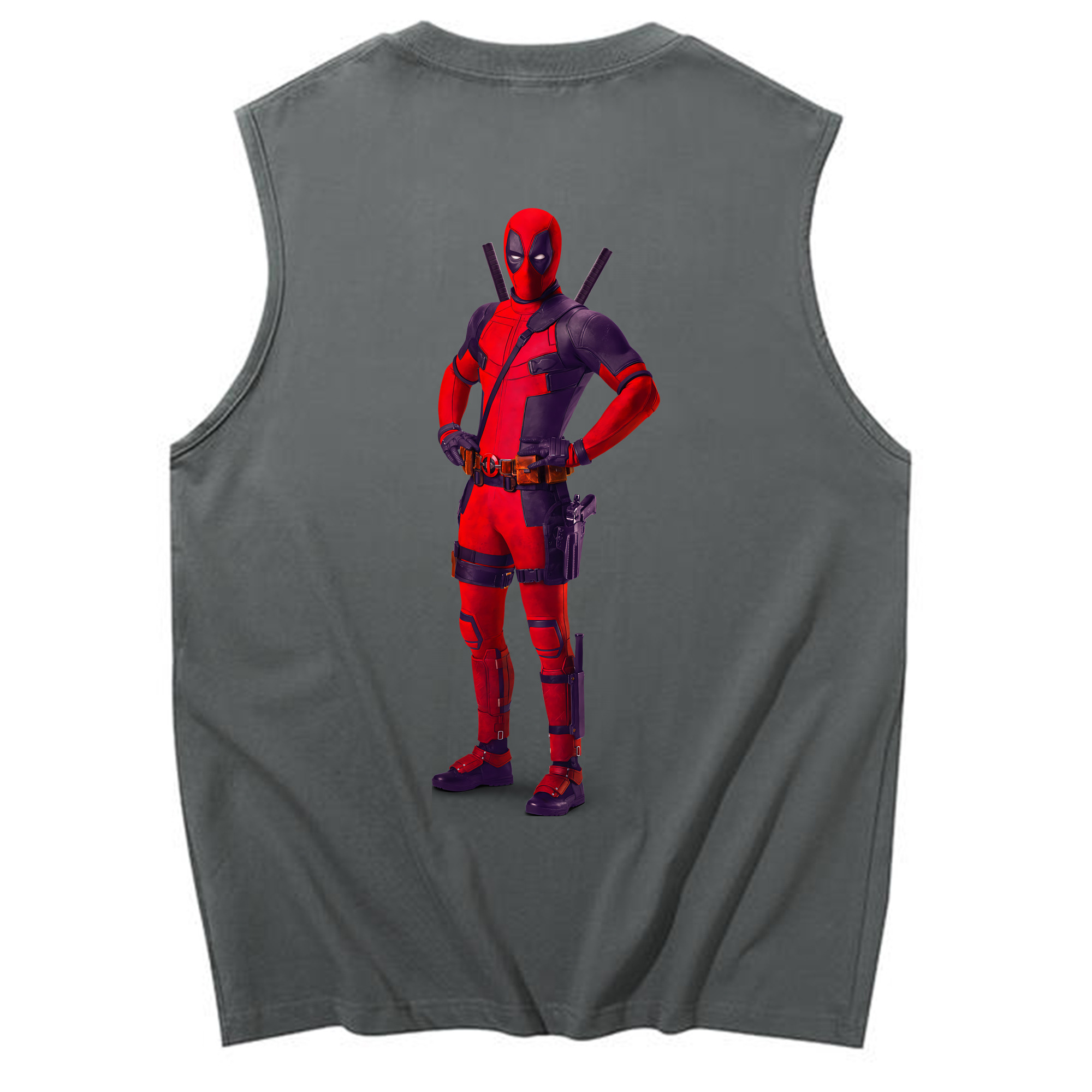 （画像用） Deadpool デッドプール コットン100％タンクトップ（背面プリント）
